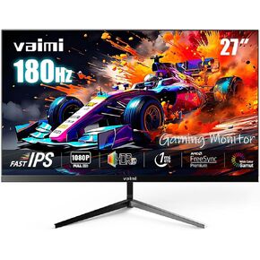 شاشة ألعاب كمبيوتر FHD 1080P مقاس 27 بوصة 180 هرتز 1 مللي ثانية IPS، شاشة ألعاب كمبيوتر 1000:1، 99% sRGB، FPS/RTS، MPRT 1Ms|FreeSync|HDR|ضوء أزرق منخفض|HDMI DP| دعم VESA، كابل HDMI متضمن in Kuwait