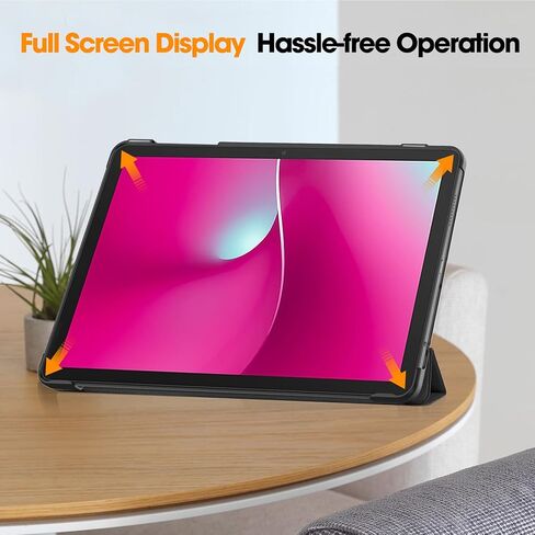 حافظة Revvl Tab 2 2025، غطاء حماية نحيف ذو هيكل صلب مع خاصية النوم التلقائي لجهاز Tmobile Revvl Tab 2 اللوحية مقاس 10.1 بوصة (أسود) in Kuwait