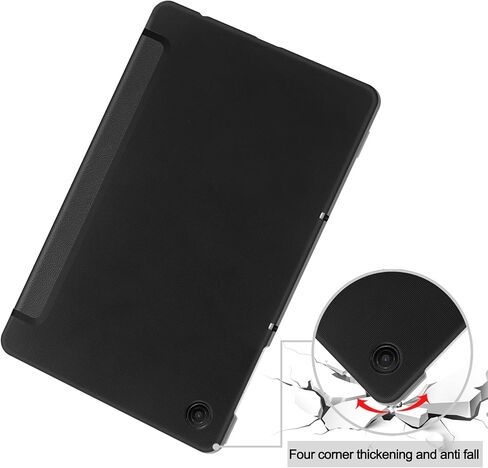 حافظة Revvl Tab 2 2025، غطاء حماية نحيف ذو هيكل صلب مع خاصية النوم التلقائي لجهاز Tmobile Revvl Tab 2 اللوحية مقاس 10.1 بوصة (أسود) in Kuwait