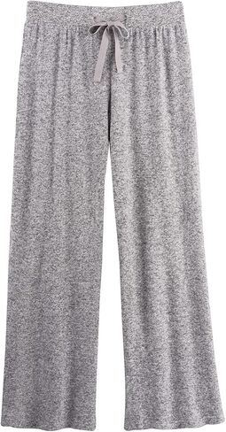 LA CERA Women's Brushed Knit Stretch Pants Grey 80% Rayon 15% Polyester 5% Spandex, Imported, Elastic Waist in Saudi Arabia
