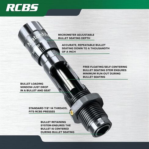 RCBS Matchmaster Competition FL Bushing Set 6.5mm Creedmoor, Precision Reloading Bushing Die Set for Competition Shooters in Saudi Arabia