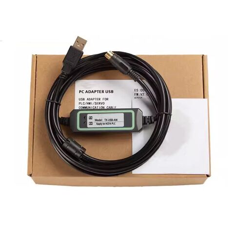 TX-USB-AW كابل تصحيح برمجة PLC قابل للتطبيق تنزيل كابل كابل نقل الاتصالات يدعم WIN7/XP/VISTA/WIN8/WIN10 مطلي بالذهب عالي السرعة ومستقر موديل FT232RL رقاقة 3 متر in Saudi Arabia