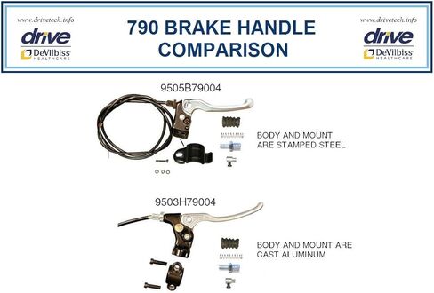 Replacement Parts for Drive 790 Knee Walkers - All Parts Sold Separately - 3a. Right Brake Assembly for Serial # 5B in Saudi Arabia