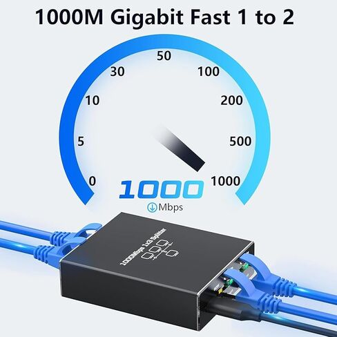 موزع إيثرنت من 1 إلى 3 منافذ جيجابت LAN، يعمل بمنفذ USB لكابل Cat 6 7 8، مع مادة سبائك الألومنيوم، للاستخدام الصناعي في المكتب المنزلي in Kuwait