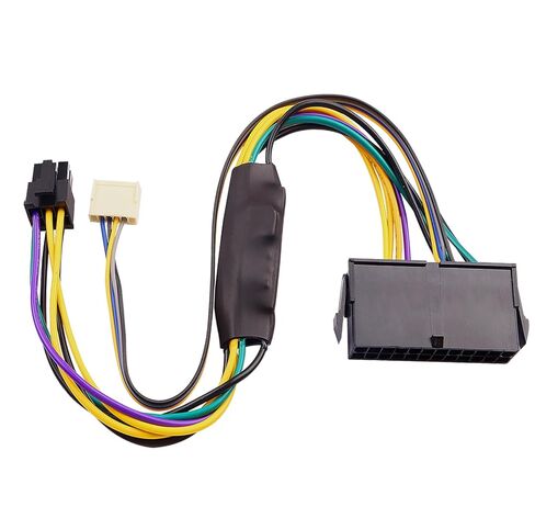 ATX 24-Pin إلى ATX 6-Pin + كابل محول الطاقة HP 2.54mm 6P-4PIN متوافق مع محطات عمل HP Z220/Z230 18E4 وEliteDesk 800 G1 (SFF/MT/TWR) ProDesk 600 G1 4000/6005/8300 13 بوصة/33 سم in Kuwait