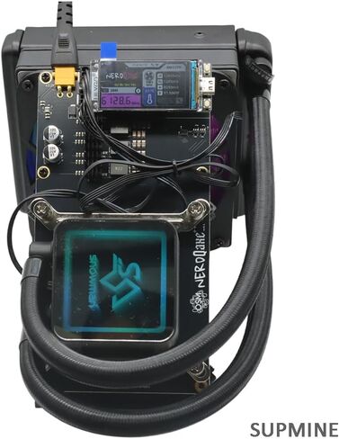 NerdQaxe++ Hydro Rev 6.1 6TH/s ترقية Rev 6.1 Bitcoin Miner، 100W 16.5J/TH استهلاك منخفض للطاقة، 2.4G WiFi وتشغيل صامت - عامل تعدين تشفير مفتوح المصدر لـ BTC in Saudi Arabia