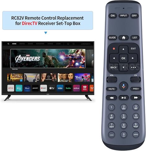 جهاز استقبال AT&T TV Now DirecTV الجديد واستبدال Direc TV Stream الجيل الثاني من جهاز التحكم عن بعد الصوتي RC82V لجهاز استقبال C71KW-200 C71KW-400 Osprey - يتطلب جهاز استقبال متوافق in Kuwait