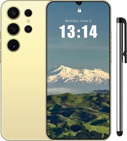 هاتف I24 Ultra غير مقفل بنظام Android 14، هاتف محمول ذكي ثماني النواة، شحن سريع لبطارية 6800 مللي أمبير في الساعة، شاشة 6.3 بوصة FHD+، 4 جيجابايت + 128 جيجابايت، كاميرا 72 ميجابكسل، هاتف ثنائي الشريحة/نظام تحديد المواقع/معرف الوجه (أرجواني) in Kuwait