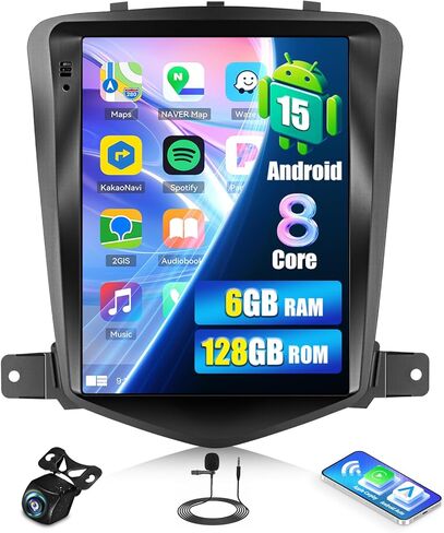 راديو ستيريو للسيارة UNITOPSCI 4G+64G Android لسيارة شيفروليه تشيفي كروز J300 2009-2015 CarPlay Android Auto، شاشة لمس 9.7 بوصة نظام تحديد المواقع العالمي DSP 32EQ BT 5.0 FM/RDS Mirror Link WiFi Backup Camera Mic in Saudi Arabia