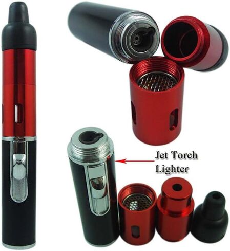 Metal Tobacco Pipe Aroma Lighter with Volcanic Rock,Cigar Lighters Torch Ligters Butane Refillable,Slim Butane Torch Lighter,Multipurpose Handheld Lighters Metal All-in-One Tube in Saudi Arabia