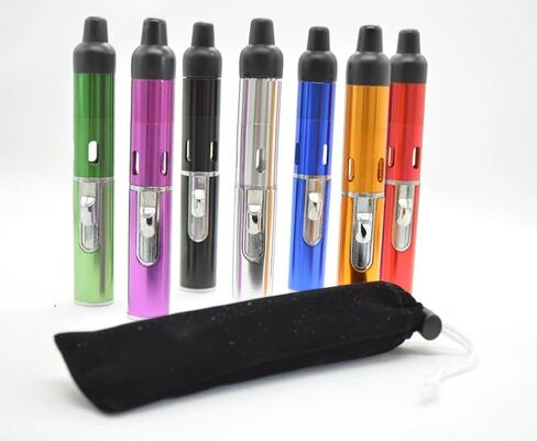 Metal Tobacco Pipe Aroma Lighter with Volcanic Rock,Cigar Lighters Torch Ligters Butane Refillable,Slim Butane Torch Lighter,Multipurpose Handheld Lighters Metal All-in-One Tube in Saudi Arabia