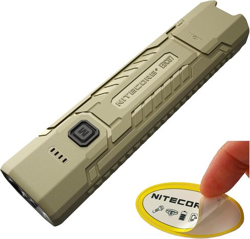 Nitecore EDC07 Flat EDC Flashlight, 1500 Lumens USB-C Rechargeable, Triple Color Temperature, Lightweight 2.47 oz, IP67 Waterproof Everyday Carry Light (Tan) in Saudi Arabia