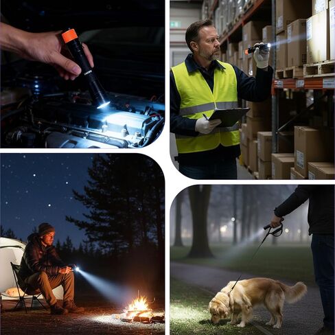 KunHe 2-Pack Pen Flashlight 170 Lumen LED Small Pocket Pen Light IPX4 Waterproof Powered by 2 AA Batteries (Not Included) Single Mode Easy to Use Clip-On Suitable for Inspections and Everyday Use in Saudi Arabia