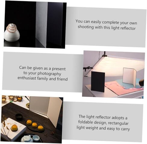 A4 Foldable Photography Cardboard Reflector 2pcs Portable Camera Lighting Reflective Board for Studio and Outdoor Photo Lighting in Saudi Arabia
