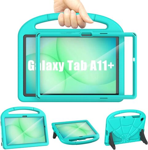 Kids Case for Samsung Galaxy Tab A11 Plus 2026 / A9 Plus 11-inch 2023, Galaxy Tab A11+ / A9+ Case Built-in Screen Protector, Shockproof Lightweight & Portable Handle Stand, Kid-Friendly Cover - Blue in Saudi Arabia