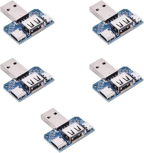 محول اللوحة الأمامية Qiilu USB - 5 قطع لوحة محول USB ذكر إلى أنثى TypeC 4P 2.54 مم لوحة نقل - 2.0 موصل Pinout in Saudi Arabia