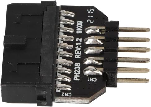 Qiilu USB 3.0 Header Splitter Motherboard Usb2.0 9 Pin to Usb3.0 19 Pin Front Panel Plug in Female Plug Conversion Adapter - Dual 9 Splitter - Internal USB Header Adapter in Saudi Arabia