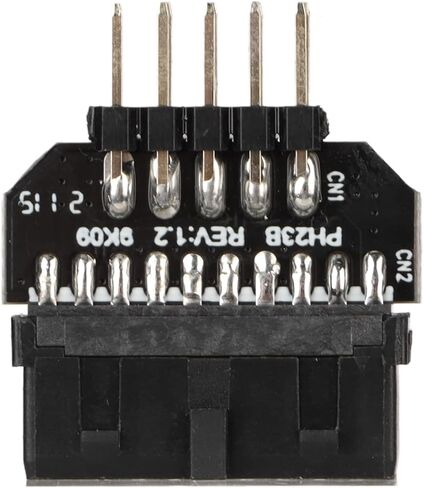 Qiilu USB 3.0 Header Splitter Motherboard Usb2.0 9 Pin to Usb3.0 19 Pin Front Panel Plug in Female Plug Conversion Adapter - Dual 9 Splitter - Internal USB Header Adapter in Saudi Arabia