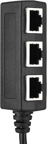 Dioche 2 Into Adapter Ethernet Extension Cord Cable 1 Male to 3 Female Port Splitter, GoldPlated for Optimal Signal, Perfect for Networking at Home or Office in Saudi Arabia