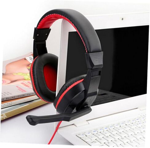 Adjustable Gaming Headset Microphone for Pc and Laptop Noise-canceling Stereo Sound Comfortable Design for Gaming Streaming and Calls Red Random Color in Kuwait