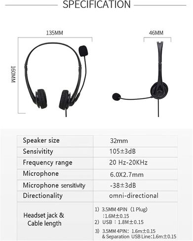 SY490MV سماعة رأس سلكية لمركز الاتصال، تحكم سلكي، منفذ USB مع ميكروفون، مشغل هاتف، إلغاء الضوضاء لصناديق الكمبيوتر والهواتف المكتبية in Kuwait