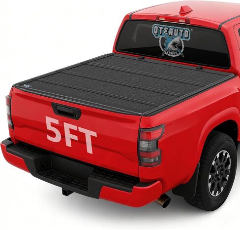 PM Auto Hard Quad-Fold Bed Cover for 2022-2023 Nissan Frontier, 5 ft Truck Bed Tonneau Cover, Heavy-Duty Aluminum Tonneau Cover, All-Season Waterproof Protection Truck Bed Covers in Saudi Arabia