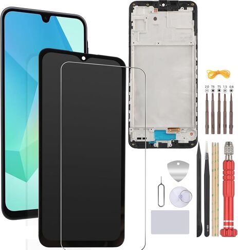 استبدال شاشة Incell لهاتف Samsung Galaxy A16 5G شاشة LCD لهاتف Galaxy A16 SM-A166B SM-A166P SM-A166E استبدال مجموعة محول الأرقام لشاشة تعمل باللمس مع إطار (أسود) in Saudi Arabia
