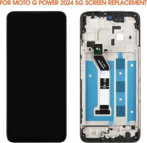 AGCUT لـ Moto G Power 5G 2024 استبدال الشاشة لشاشة Moto G Power 2024 LCD XT2415 XT2415-1 LCD محول الأرقام شاشة تعمل باللمس جزء إصلاح الجمعية مع الإطار in Kuwait