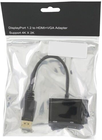 Nippon Labs 30DP-HMVG2-4K DisplayPort 1.2 إلى HDMI/VGA محول السفر، جاهز 4K، منفذ DisplayPort 2 في 1 إلى HDMI أو VGA in Saudi Arabia