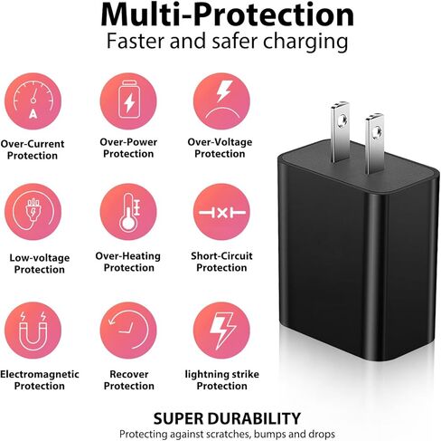 USB Wall Charger 5V 2A 10W Charger Power Adapter, Fast Charging USB Block Plug Block Cube for Electric Hair Clippers, Beard Trimmers, Shavers, Beauty Instruments, Desk Lamps, Purifiers & More in Kuwait