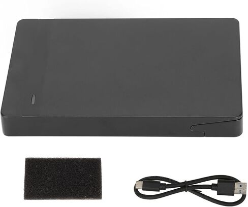 Type C Hard Drive Enclosure Efficient 10Gbps Transmission for Laptop Users, USB3.1 Enclosure for 2TB HDD, Plug and Play Tech Enthusiasts (ABSBlack) (Black) in Saudi Arabia