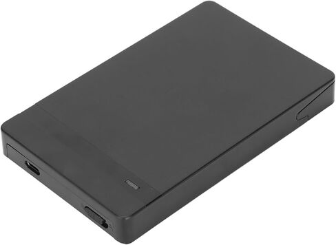 Type C Hard Drive Enclosure Efficient 10Gbps Transmission for Laptop Users, USB3.1 Enclosure for 2TB HDD, Plug and Play Tech Enthusiasts (ABSBlack) (Black) in Saudi Arabia