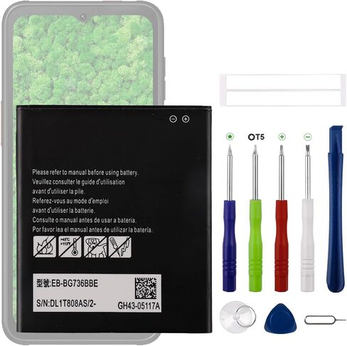 بطارية قابلة للشحن EB-BG736BBE جديدة متوافقة مع هاتف Galaxy Xcover Pro Xcover6 Pro G715F مع الأدوات in Kuwait