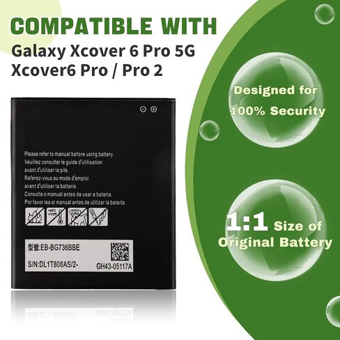 بطارية قابلة للشحن EB-BG736BBE جديدة متوافقة مع هاتف Galaxy Xcover Pro Xcover6 Pro G715F مع الأدوات in Kuwait