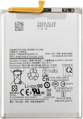OEM for Samsung Galaxy A15 5G Battery Replacement 4900mAh EB-BA156ABY SM-A156B SM-A156B/DS SM-A156P SM-A156P/DS Standard Capacity Battery Include Complete Repair Tools kit in Saudi Arabia