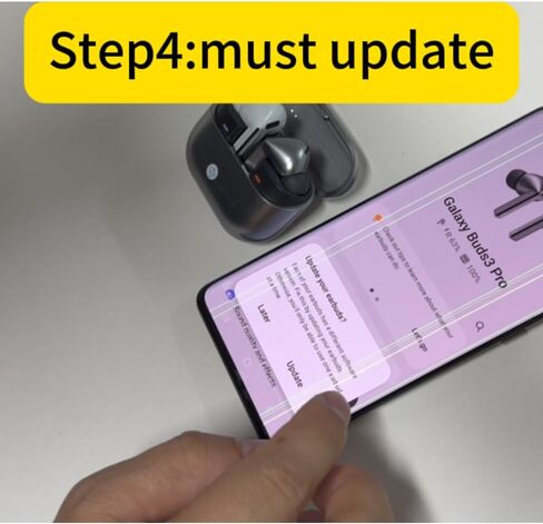 Single Right Ear Replacement Bud for Samsung Galaxy Buds 3 Pro AI Ture Wireless Bluetooth Earbuds(Silver) in Saudi Arabia