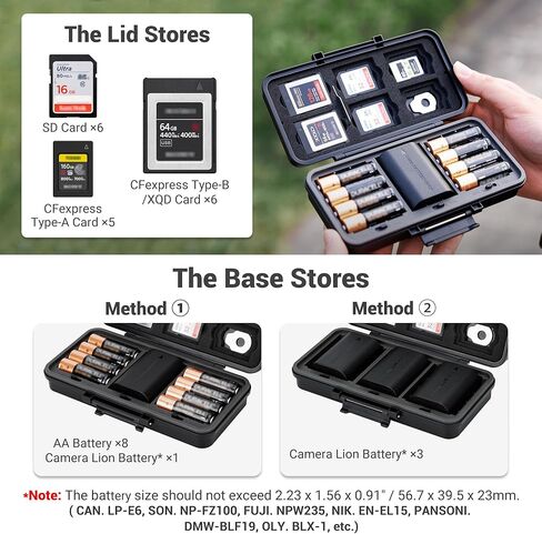 2+3 Slots Camera Battery Memory Card Storage Case in Kuwait
