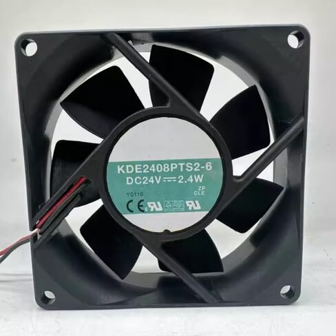 KDE2408PTS2-6 DC 24V 2.4W 80x80x25mm مروحة تبريد بسلكين in Kuwait