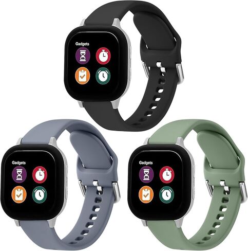 3 Pack Bands for Gabb Watch 3e 3 2 1/Gizmo Watch 3 2 1, Cosmo JrTrack 4/3/2 SE/2/JrTrack Band, 20mm Silicone Waterproof Wrist Strap in Saudi Arabia