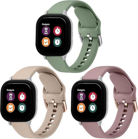 3 Pack Bands for Gabb Watch 3e 3 2 1/Gizmo Watch 3 2 1, Cosmo JrTrack 4/3/2 SE/2/JrTrack Band, 20mm Silicone Waterproof Wrist Strap in Saudi Arabia