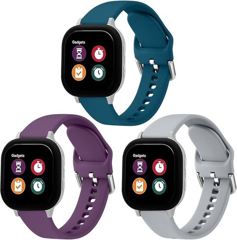 3 Pack Bands for Gabb Watch 3e 3 2 1/Gizmo Watch 3 2 1, Cosmo JrTrack 4/3/2 SE/2/JrTrack Band, 20mm Silicone Waterproof Wrist Strap in Saudi Arabia