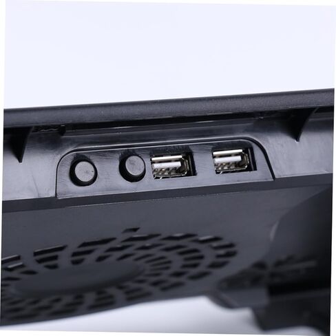 منصة تبريد للكمبيوتر المحمول من Gadpiparty مع قاعدة تبريد 5 مراوح USB، حامل مبدد حراري متعدد الزوايا قابل للتعديل لأجهزة الكمبيوتر المحمولة، تصميم مضاد للانزلاق للاستخدام المكتبي والألعاب in Kuwait