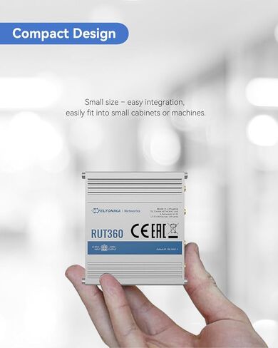 Teltonika RUT360100100 جهاز التوجيه الخلوي 4G LTE Cat6 الصناعي، جهاز توجيه 4G LTE Wi-Fi مع DI/DO، VPN متقدم، معتمد من Verizon/AT&T/T-Mobile in Kuwait