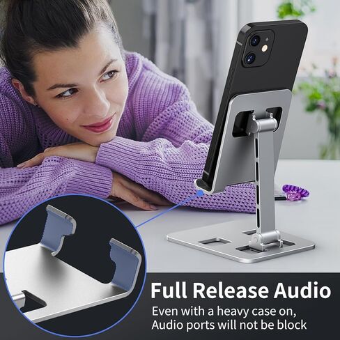 حامل هاتف خلوي قابل للطي للمكتب، حامل هاتف قابل للتعديل لهواتف iPhone وSamsung وهواتف Android وملحقات مكتب المكتب للعمل والدراسة in Kuwait