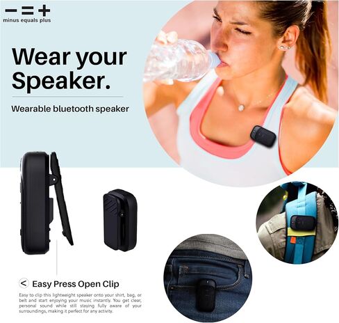 Golf Speaker/Wireless Wearable Bluetooth Speaker/Portable/Clip on/Up to 18hrs of Battery Life/Built-in Mic for Hands-Free Music and Calls/Water Resistant/Modern Design (Blue) in Saudi Arabia