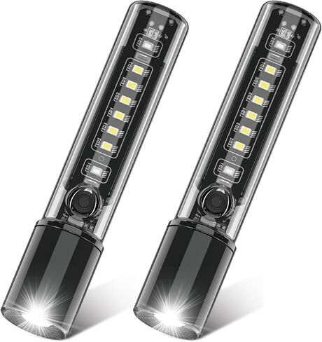 مصباح يدوي VAVOFO أرجواني LED EDC - قابل لإعادة الشحن عبر USB-C، مقاوم للماء، تركيز تكبير، 3 أوضاع، ستروب الطوارئ باللونين الأحمر والأزرق - الأفضل للاستخدام في الهواء الطلق والتكتيكي والبقاء على قيد الحياة in Kuwait