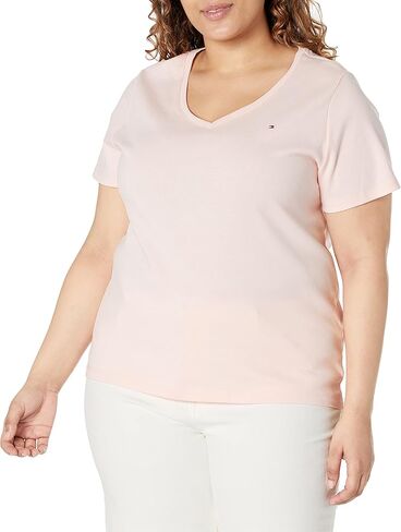 Tommy Hilfiger Women's Short Sleeve V-Neck T-Shirt (Standard and Plus Size) in Saudi Arabia