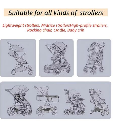 Universal Mosquito Net for Strollers - 2 Pack Breathable Insect Netting Protection for Babies, Fine Mesh Bug Screen Cover for Infant Car Seats, Cribs, and Playpens in Saudi Arabia