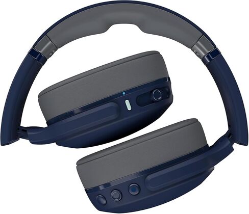 Skullcandy Crusher Evo Wireless Bluetooth Headphones Blue/Grey, Multi-Sensory Bass, 40Hr Wireless, Noise Isolating Over-Ear, Mic for iPhone/Android, Extra 3ft USB-C to USB-C Charging Cable in Kuwait