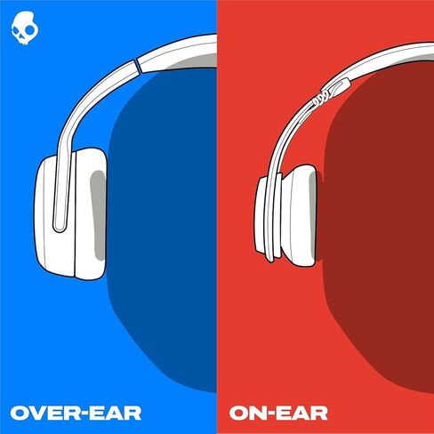Skullcandy Crusher Evo Wireless Bluetooth Headphones Blue/Grey, Multi-Sensory Bass, 40Hr Wireless, Noise Isolating Over-Ear, Mic for iPhone/Android, Extra 3ft USB-C to USB-C Charging Cable in Kuwait